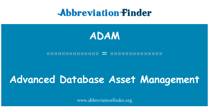 ADAM: Avancerede Database Asset Management