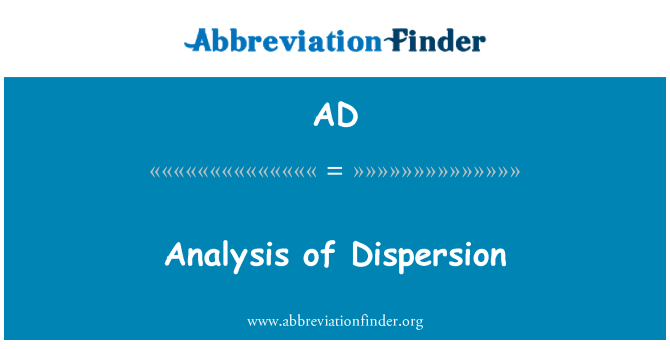 AD: Dispersiju analīze