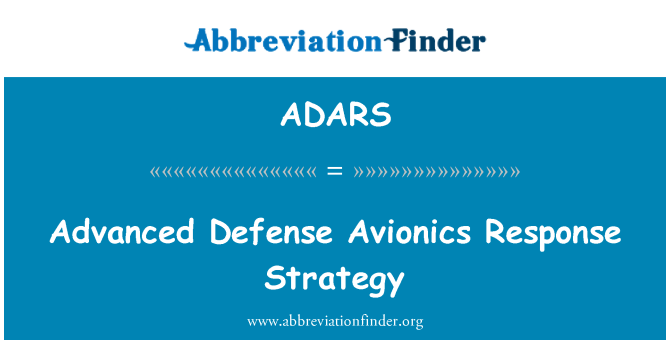 ADARS: Avanse defans Avionique repons estrateji