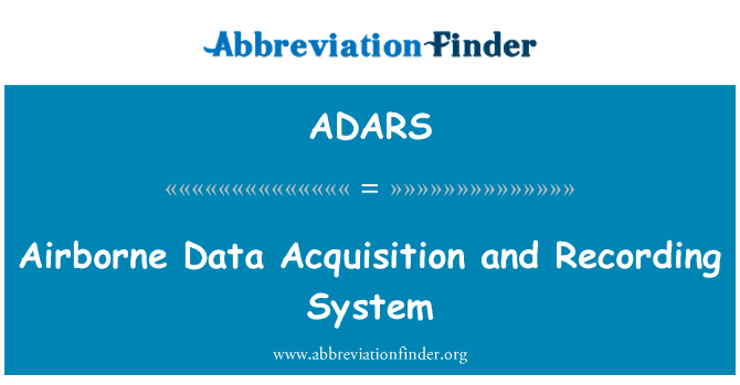ADARS: Airborne Data-acquisitie en opnamesysteem