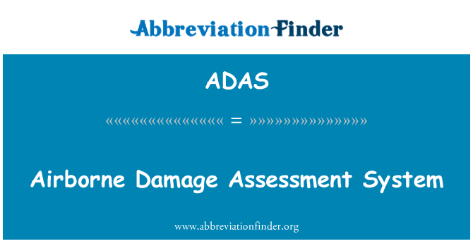 ADAS: מערכת הערכת נזק מוטס