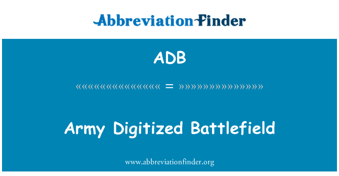 ADB: Armáda digitalizované bojiště