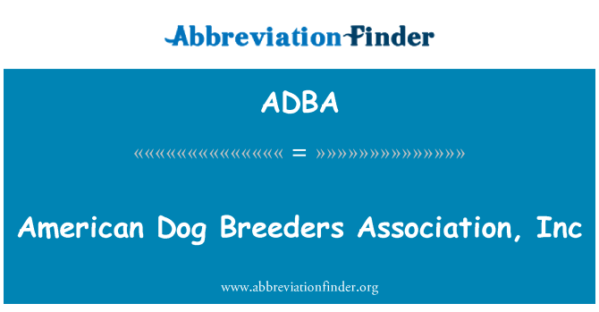 ADBA: American pies reproduktorzy Association, Inc