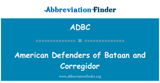 ADBC: Defansè Ameriken de Bataan Et Corregidor