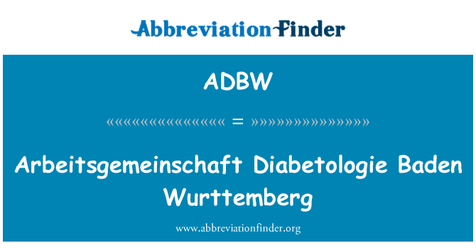 ADBW: Arbeitsgemeinschaft FQSD Baden Wurttemberg
