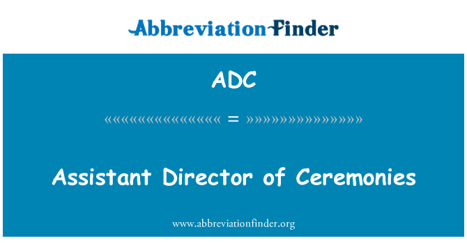 ADC: 助理署長的儀式