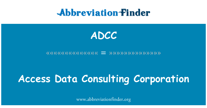 ADCC: Akses Data perunding Perbadanan