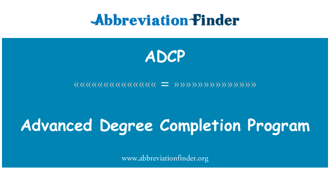 ADCP: İleri derece tamamlama programı