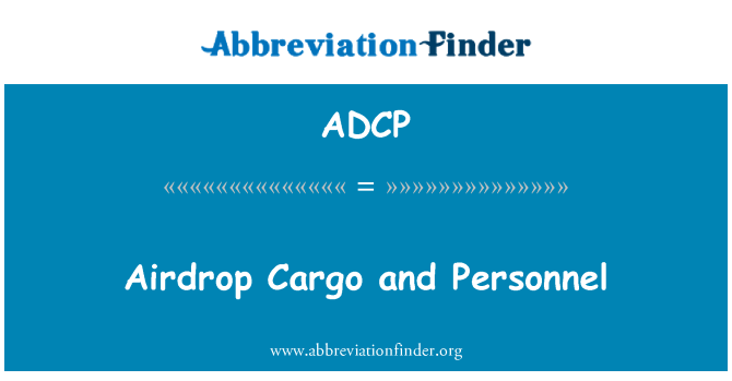 ADCP: AirDrop Cargo e personale
