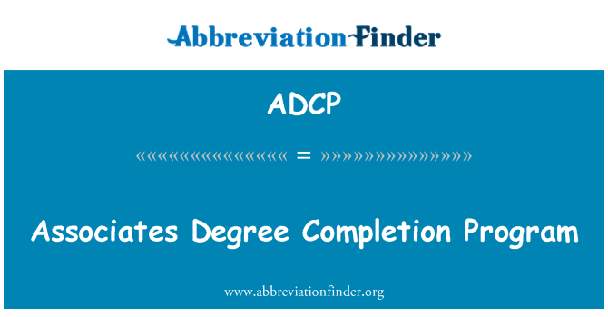 ADCP: Programma di completamento di grado Associates