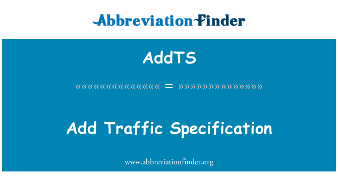 AddTS: Hinzufügen von Traffic-Spezifikation