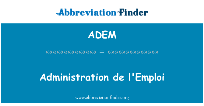 ADEM: Administrativa de l'Emploi