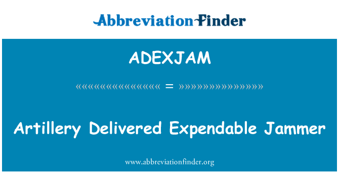 ADEXJAM: Artillery mogħtija Jammer it