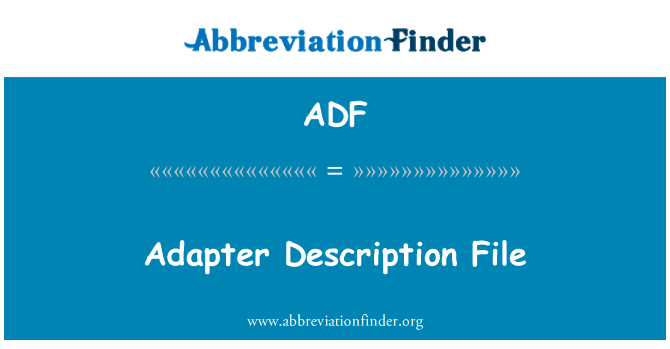 ADF: 配接器的說明文件