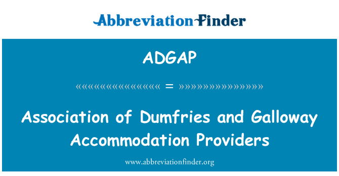 ADGAP: Asociaţia de Dumfries and Galloway furnizorii de cazare