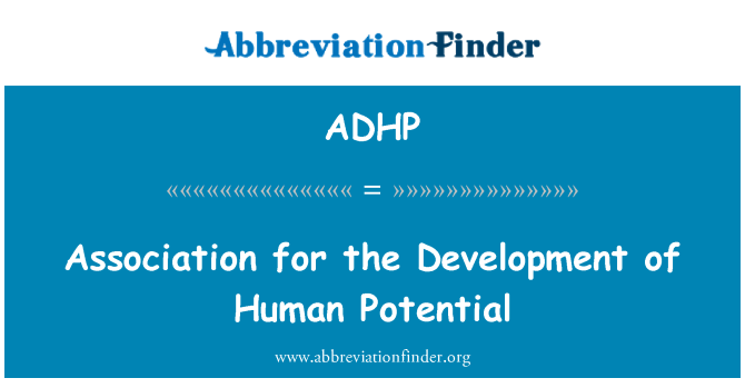 ADHP: האגודה לפיתוח של הפוטנציאל האנושי