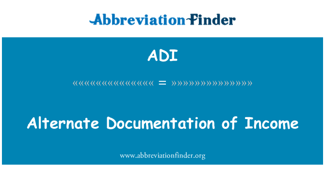 ADI: 備用檔的收入
