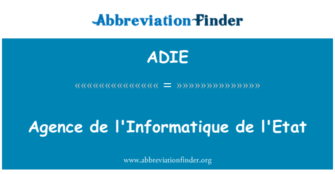 ADIE: Agence de l'Informatique de leta