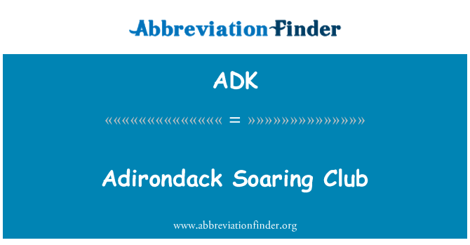 ADK: Adirondack hitro rastočih Club