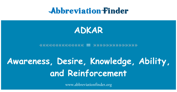 ADKAR: Conciencia, voluntad, conocimiento, capacidad y refuerzo
