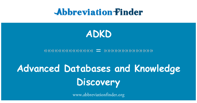 ADKD: Pokročilé databázy a znalostí
