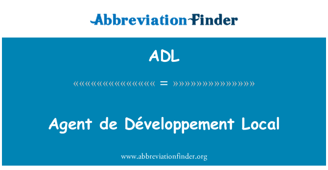 ADL: Agent de Développement Local