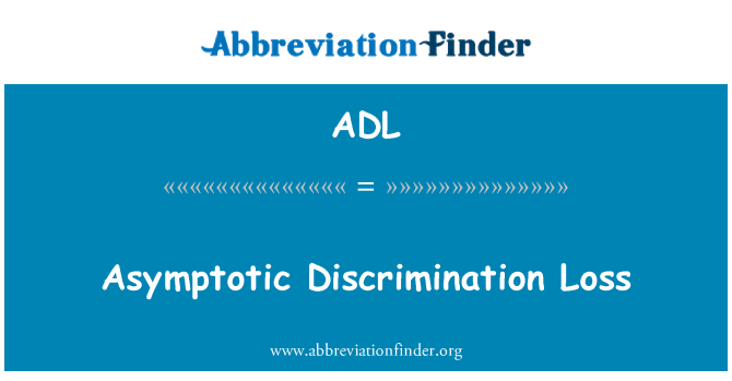 ADL: Asümptootiline diskrimineerimise kadumise