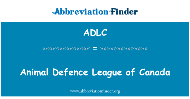ADLC: Liga haiwan Pertahanan Kanada