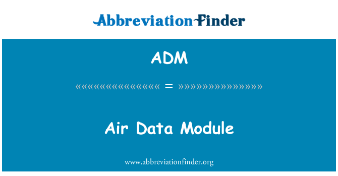 ADM: Módulo de dados de ar