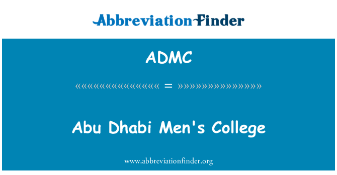 ADMC: Tal-irġiel Abu Dhabi Kulleġġ