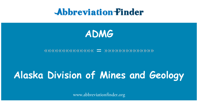 ADMG: Alaska Division of Mines and Geology