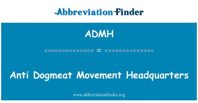 ADMH: Proti Dogmeata hnutí ústředí