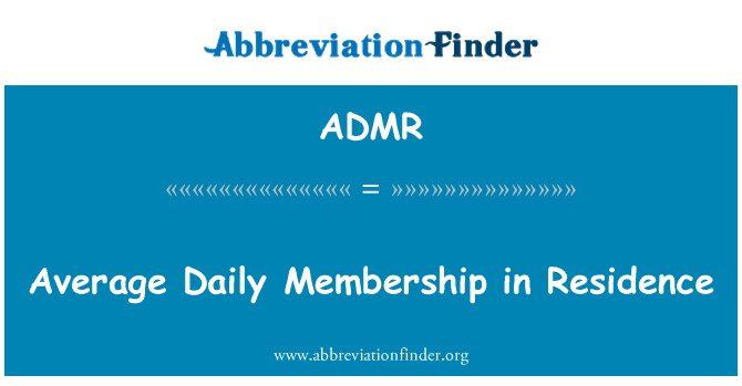 ADMR: חברות היומי הממוצע במעון