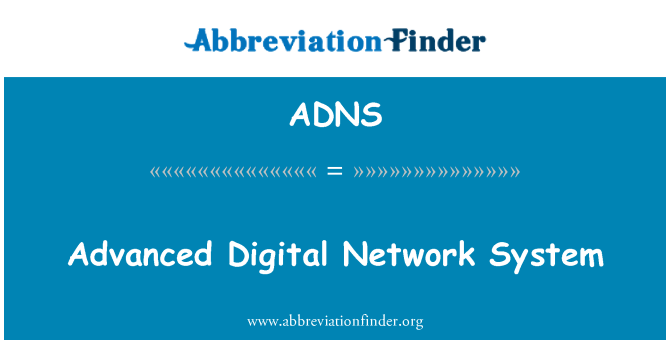 ADNS: نظام الشبكة الرقمية المتقدمة