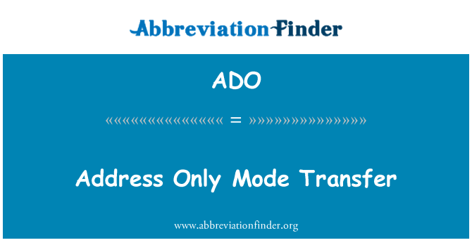 ADO: केवल मोड हस्तांतरण को संबोधित