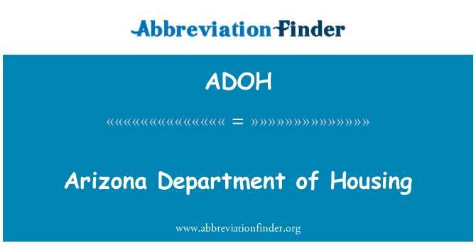 ADOH: Arizona Department of Housing