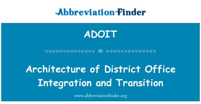 ADOIT: Arquitectura d'integració a Office districte i transició