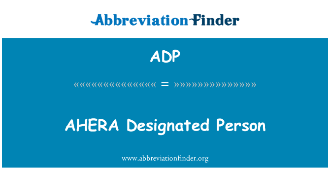 ADP: AHERA určené osoby