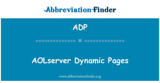 ADP: AOLserver dinamis Halaman