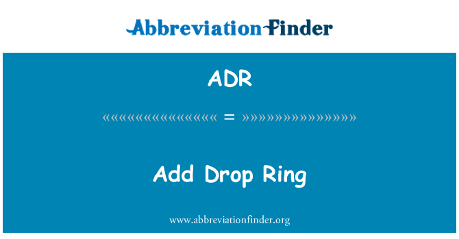 ADR: أضف قطره الدائري