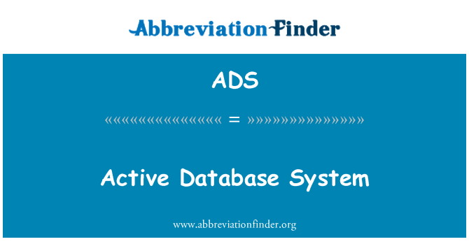 ADS: Aktive databasesystem