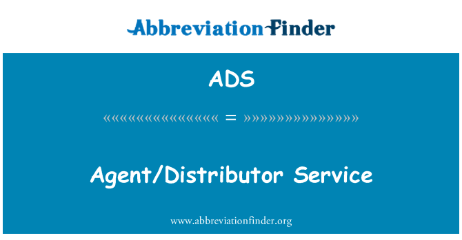 ADS: Služba agenta/Distributor