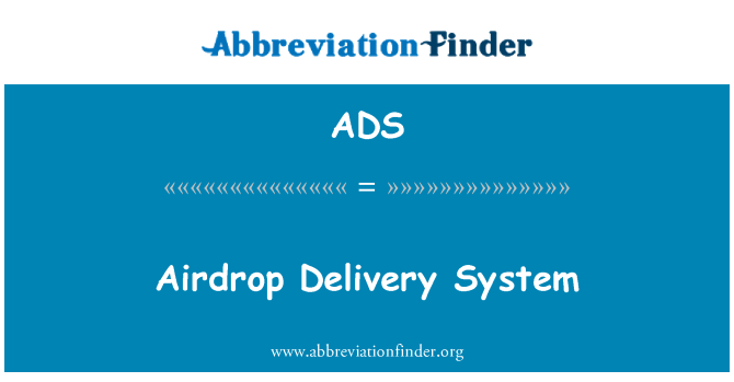 ADS: Faldskærmsudspring, med landing Delivery System