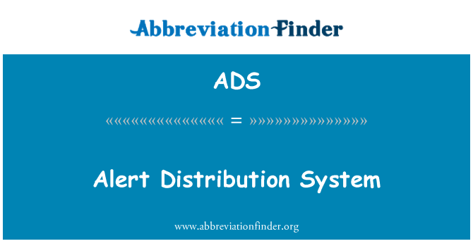 ADS: Waarschuwing distributiesysteem