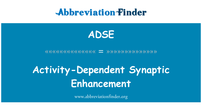 ADSE: Activity-Dependent Synaptic Enhancement