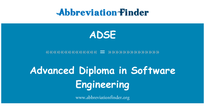 ADSE: Diploma Lanjutan kejuruteraan perisian