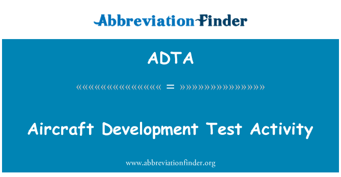 ADTA: Desenvolupament d'avions Test activitat