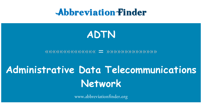 ADTN: Xarxa de telecomunicacions dades administratives