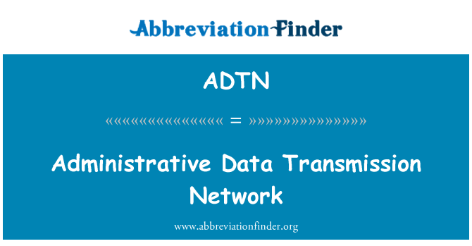 ADTN: Xarxa de transmissió de dades administratives