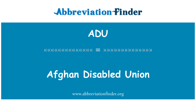 ADU: Afghanske deaktivert Union